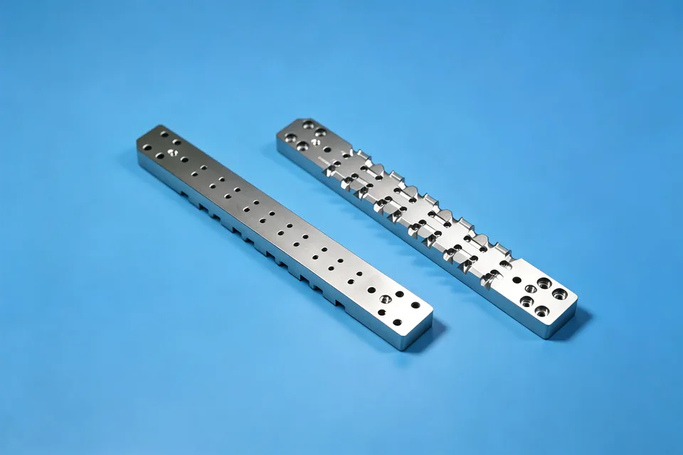 英翰尼CNC精密加工零件：精密多孔条形载具